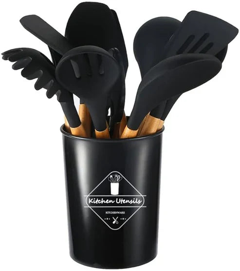 12 Pcs Cooking Utensils Set – Durable, Non-Stick & Heat-Resistant Kitchen Tools